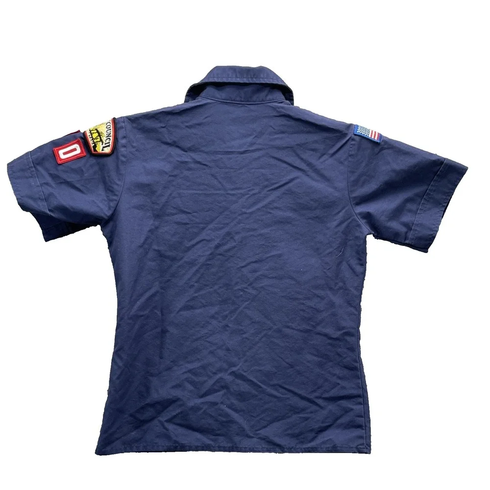VTG Boy Scouts of America Shirt Youth Small BSA Patches Embroidered USA Uniform